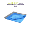 Profesyonel MikroFiber Bez İki Renk 40 x 40 cm - Lazer Kesim Kusursuz Parlaklık!