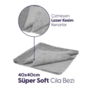 Profesyonel MikroFiber Bez İki Renk 40 x 40 cm - Lazer Kesim Kusursuz Parlaklık!